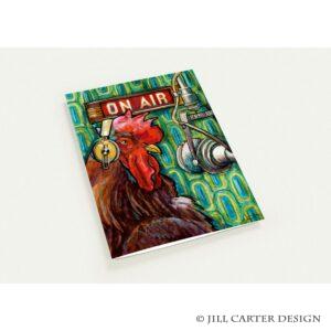 Radio Rooster Ray & the Morning Weather Report - Pack of 10 cards