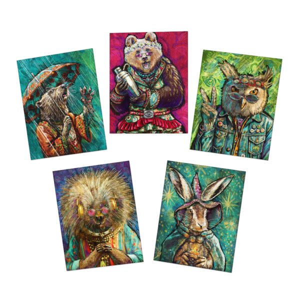 WOODSY SPLENDOR Multi-Design Greeting Cards (5-Pack)