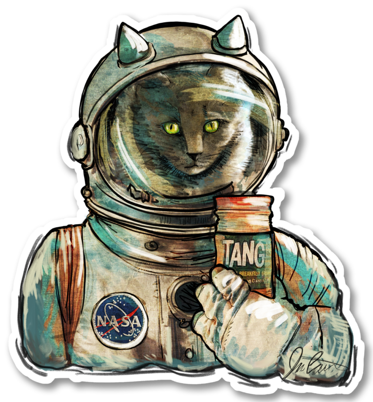 Catstronaut Sticker 4.14 x.4