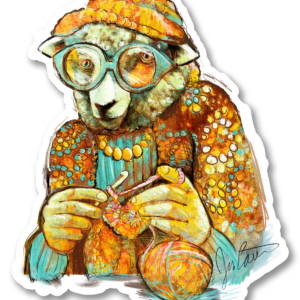 Mabel Made Granny Squares Forever - Sticker
