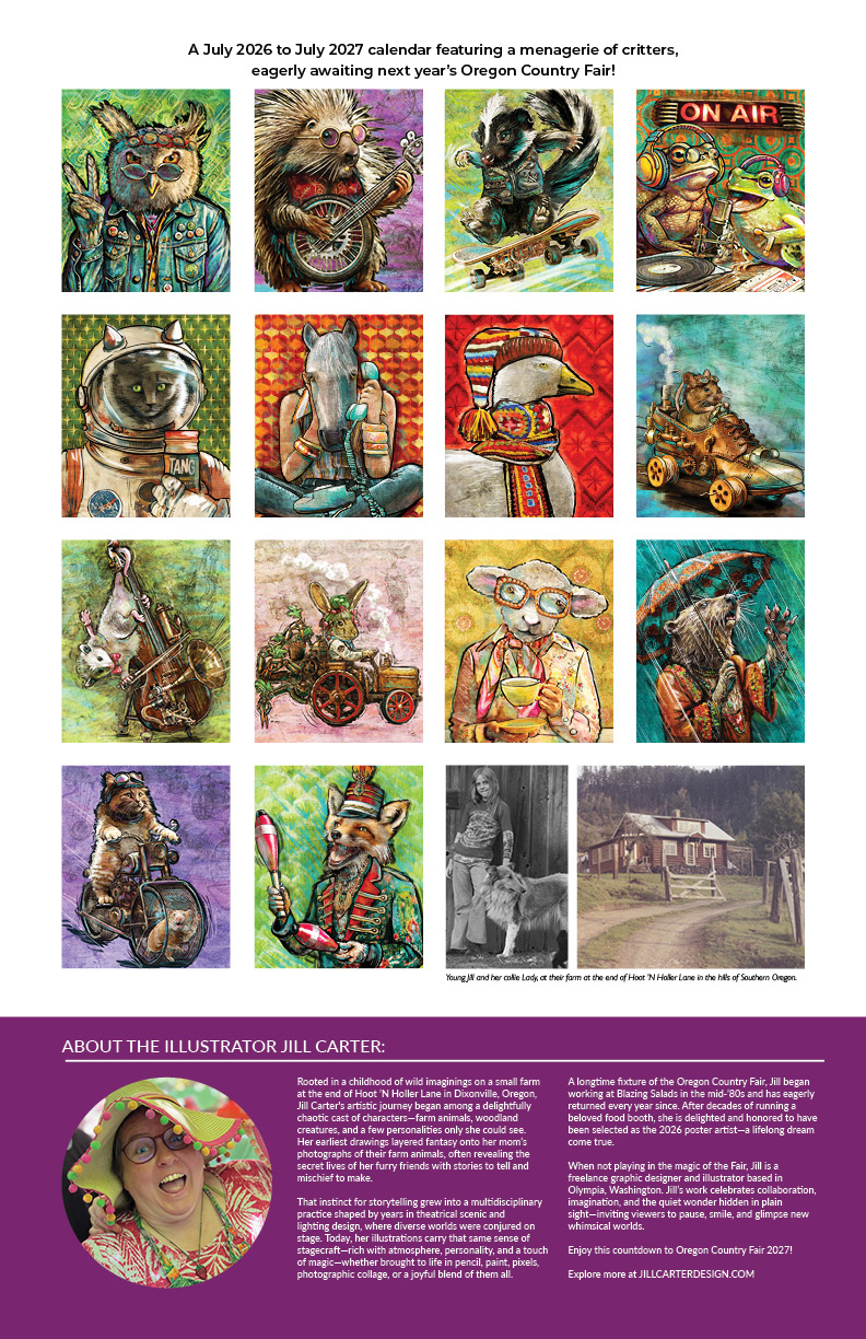 July to July - Oregon Country Fair 2027 Countdown Calendar - Image 2