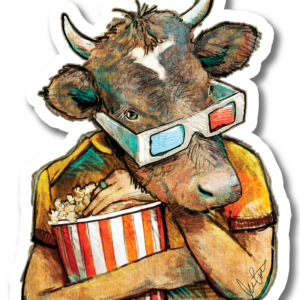 Daisy Does Not Share Her Popcorn - Sticker