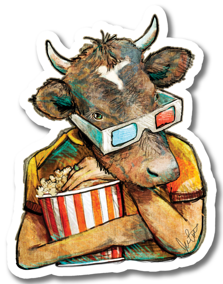 Daisy goes to the movies Sticker 3.46x4
