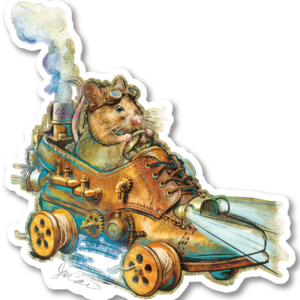 Nibbles was Late for Work - Sticker