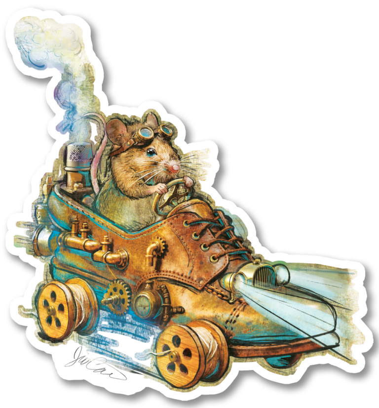 Mouse Shoe Car Sticker 4.21x4