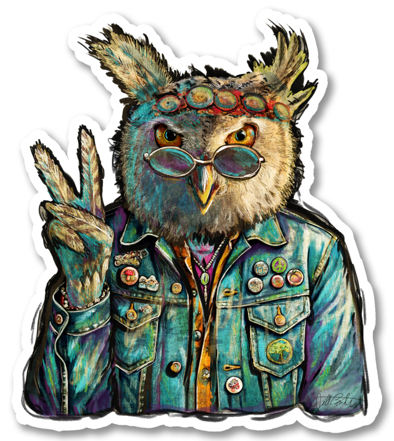 Owl Sticker 3.92 x 4