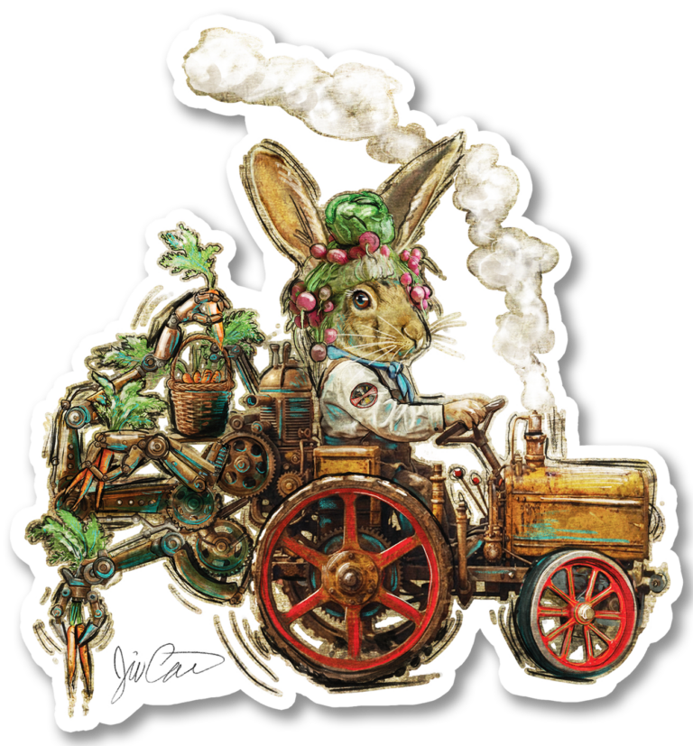 Ruttabaga Bunny for Sticker 4.21 x 4