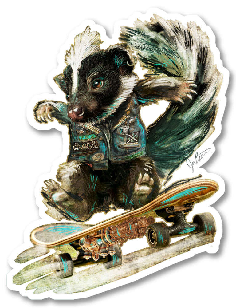 Skunkboard Sticker 3.62x4