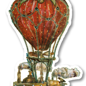 Strawberry Hot Air Balloon - Sticker