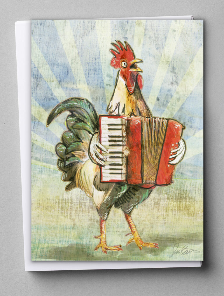 Greeting Cards - Accordion Chicken