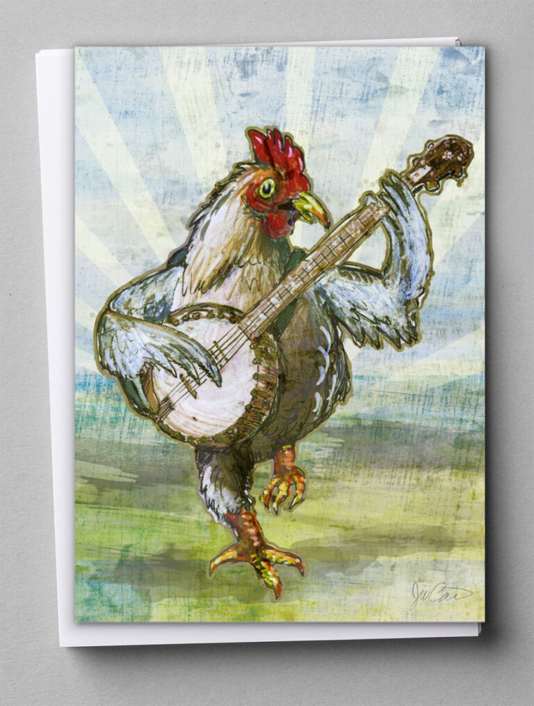 Greeting Cards - Banjo Chicken
