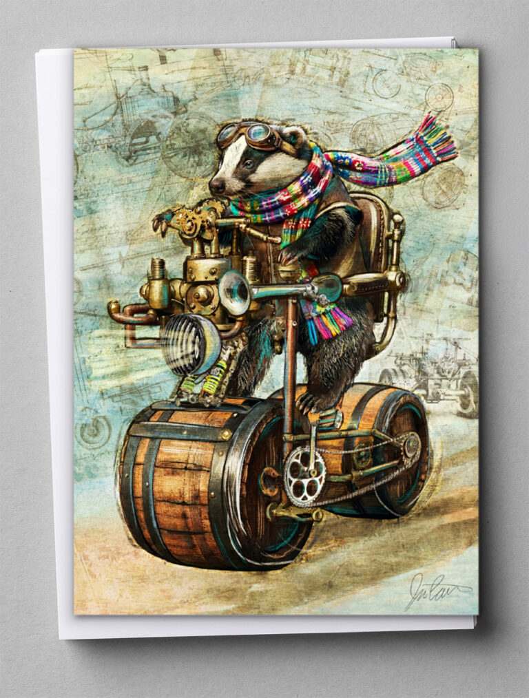 Greeting Cards - Barrel Rider Badger