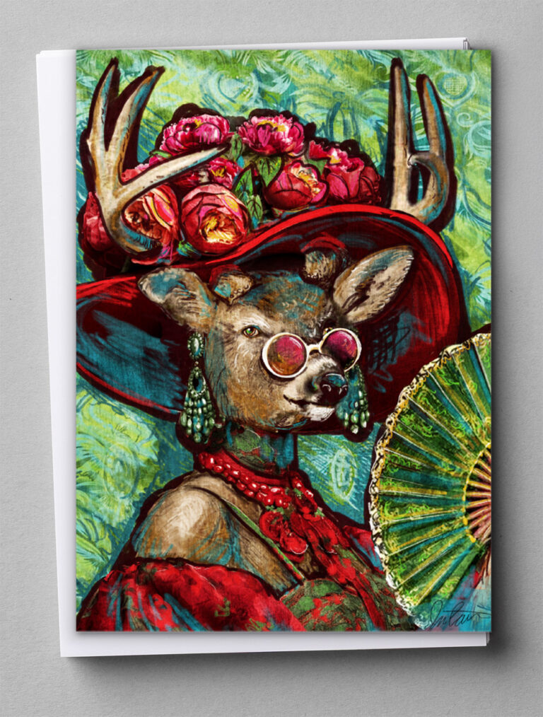Greeting Cards - Drag Reindeer