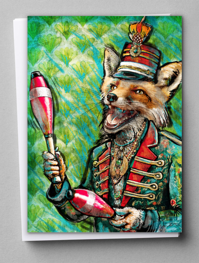 Greeting Cards - Juggling Fox