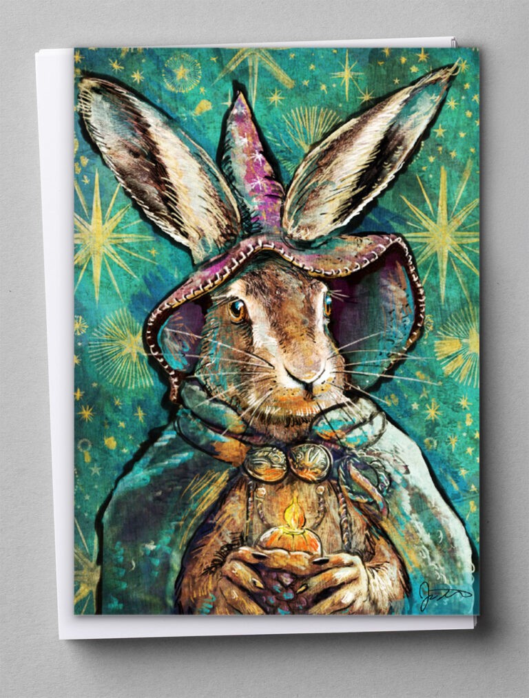 Greeting Cards - Rabbit Candle