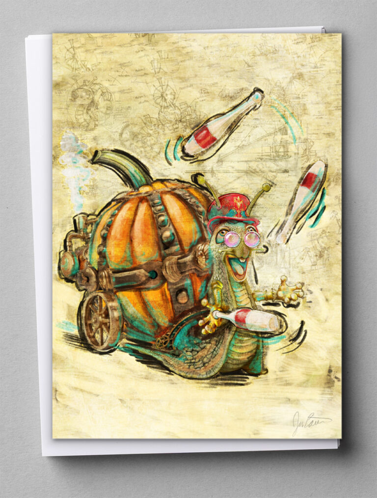 Greeting Cards - Snail Juggling