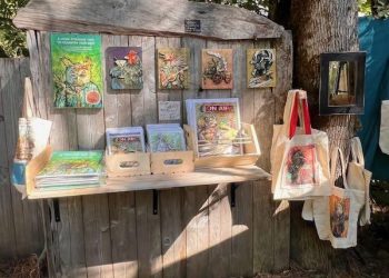 Calenders and Prints at the Oregon Country Fair 2026 Poster Artist Booth